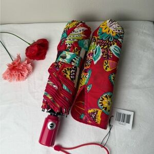 NWT Vera Bradley Rumba Automatic Umbrella RETIRED Rare 🧡🌹